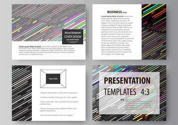 Set of business templates for presentation slides vector