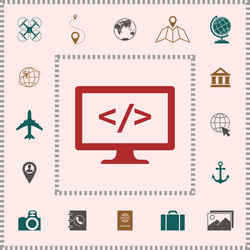 coding symbol icon elements for your design vector image
