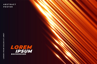 Dynamic Glowing Speed Lines Background vector image