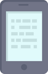 mobile read data secure e learning flat color vector image