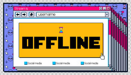 stream is offline twitch background banner layout vector