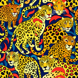 leopard pattern design for fabric print paper vector image