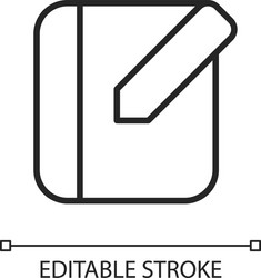 notebook app pixel perfect linear icon vector image
