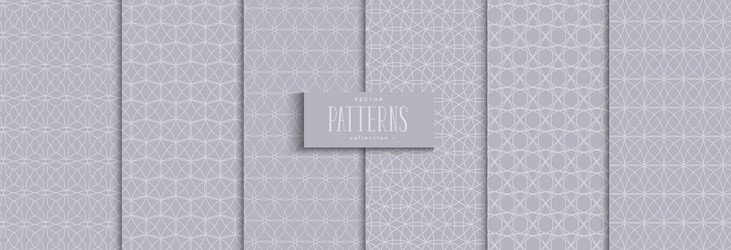 circle lines pattern overlapping gray background vector image