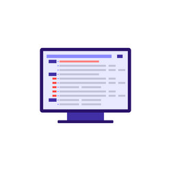 application development debugging and code vector image