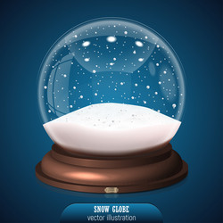 2023 christmas snow globe with snowflakes on blue vector