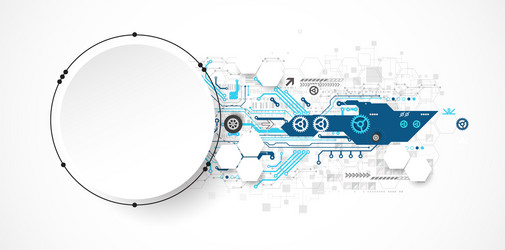abstract circle technology concept circuit board vector image
