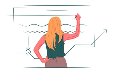 analytics in shadow sharp lines style vector image
