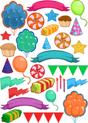 Party theme frame 3 Royalty Free Vector Image - VectorStock