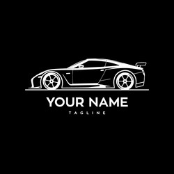 Elegant Sports Car Line Art Vector Image