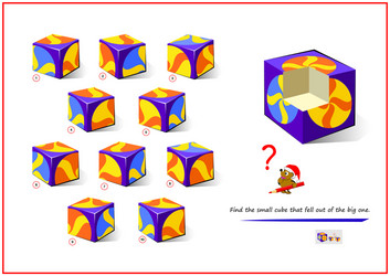 logic puzzle game for smartest find small vector image