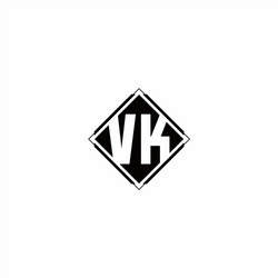 Kv logo monogram with triangle and hexagon shape Vector Image