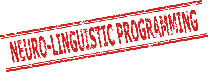 neuro-linguistic programming stamp with unclean vector image