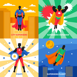 Superhero 2x2 design concept Royalty Free Vector Image