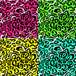 Leopard imitation colorful seamless pattern vector