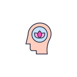 Mental health line icon outline logo linear vector