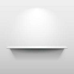 shelf with shadow in empty white room vector image