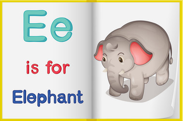 a picture of an elephant in book vector