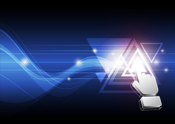 cursor click triangle button vector image