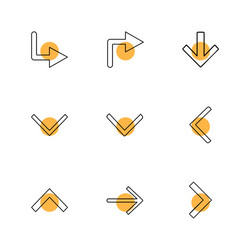 arrows directions pointer arrow user vector image