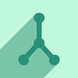 flat with shadow icon and mobile application vector image