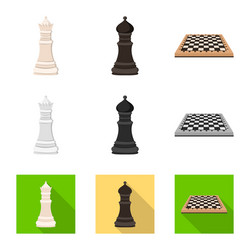 isolated object checkmate and thin symbol set vector image