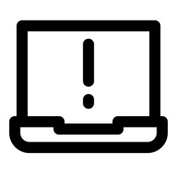 notebook with alert warning sign vector image