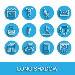set line paper shredder delete file document vector image