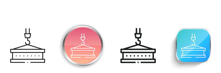 beam icon thin linear regular and button style vector image