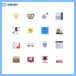 Set 16 modern ui icons symbols signs for new vector