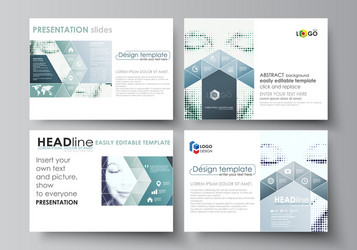 Set of business templates for presentation slides vector