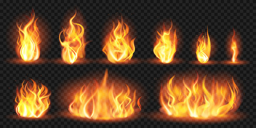 Realistic Flames Vector Images (over 8,800)