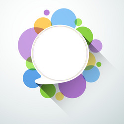 White round speech bubble vector