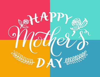 Lettering for mothers day card vector