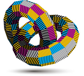 3d abstract design object polygonal complicated vector image