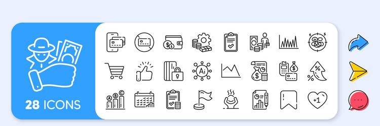 accounting checklist report document and phone vector image