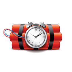 bomb clock timer isolated vector