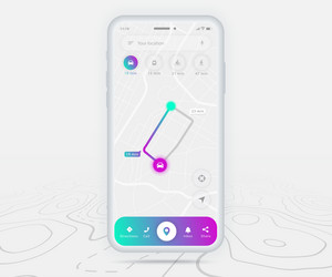 map gps navigation ux ui concept smartphone vector image