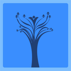 tree shape graphics design 3 vector image