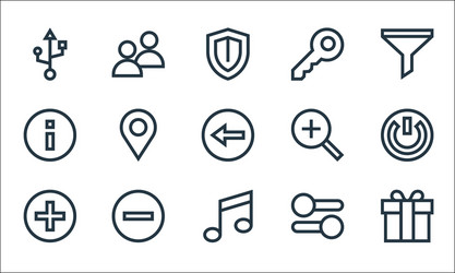 web essentials line icons linear set quality vector image