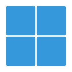 blue window block icon isolated on background mod vector image