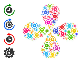 Clockwise rotation icon multi colored swirl twist vector