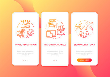 Digital marketing channels onboarding mobile app vector