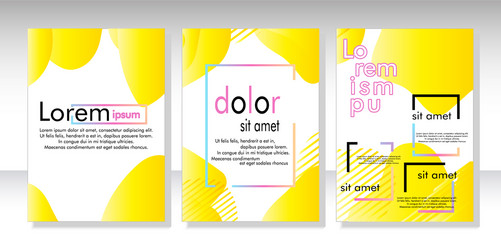 dynamic style banner design set with fluid vector image