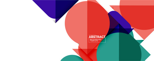 simple circles and triangles abstract background vector image
