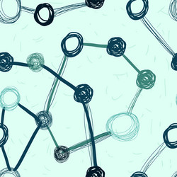 Abstract seamless background molecule structure Vector Image