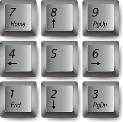 Close-up of Keyboard Keys vector image