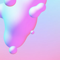 Fluid design liquid blobs with vibrant intense vector