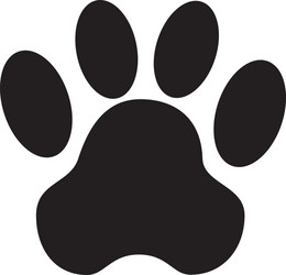 seal with animal footprint Vector Image