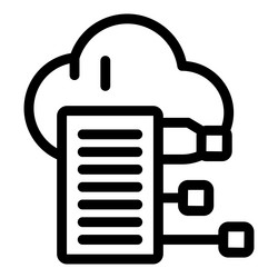 cloud computing connecting devices with secure vector image